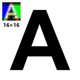 Multi-channel distance field 16x16