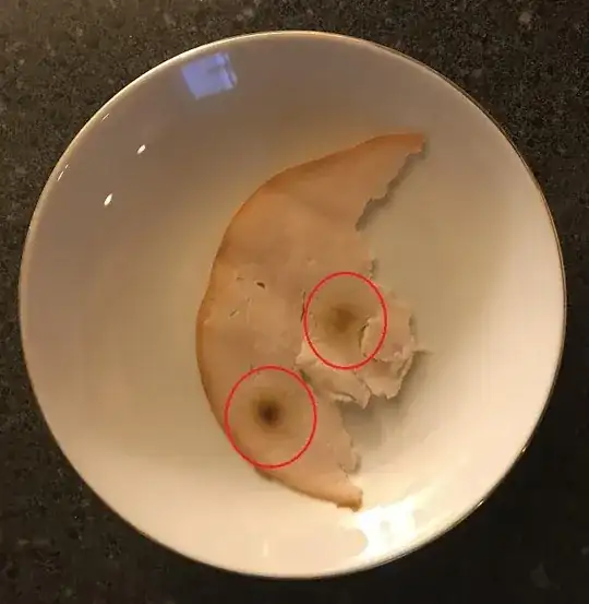 dark areas in turkey meat