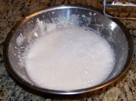 Coconut Cream with Surface Egg White Foam