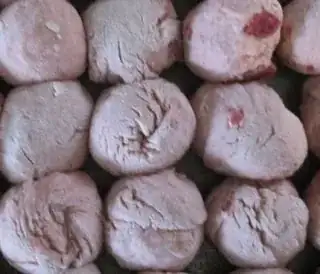 Pink beet rolls ready to rise