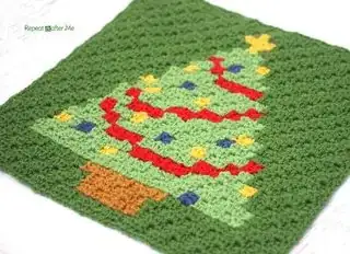Christmas Tree C2C crochet example
