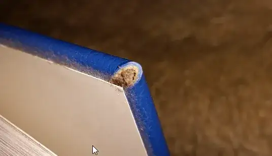 Corner of bound book