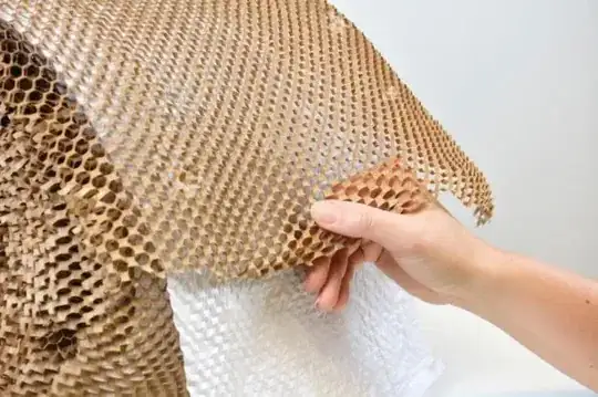 brown packing mesh paper