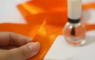 Nail Polish on ribbon ends