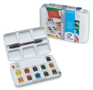 van Gogh watercolor set of 12 pans