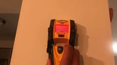 stud finder in action