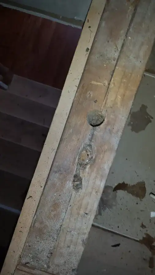 drilled floor joist