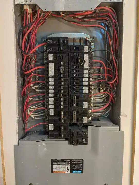 Wider view showing cables entering