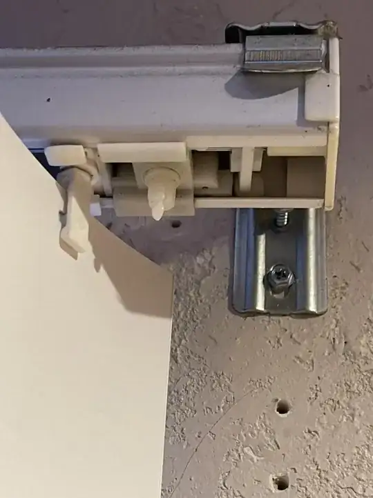 broken curtain rod piece zoomed