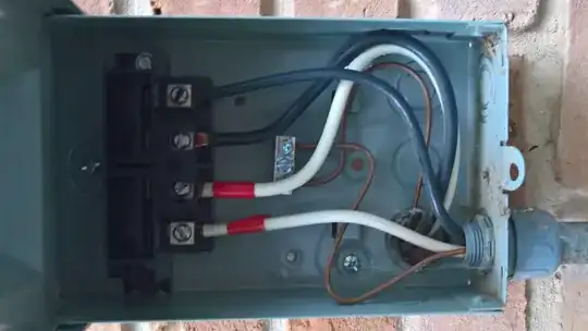 Inside disconnect box