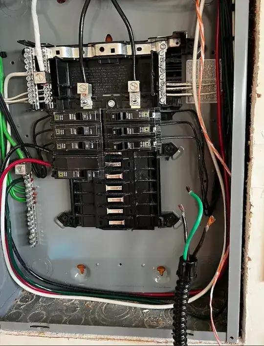 Panel with EVSE whip