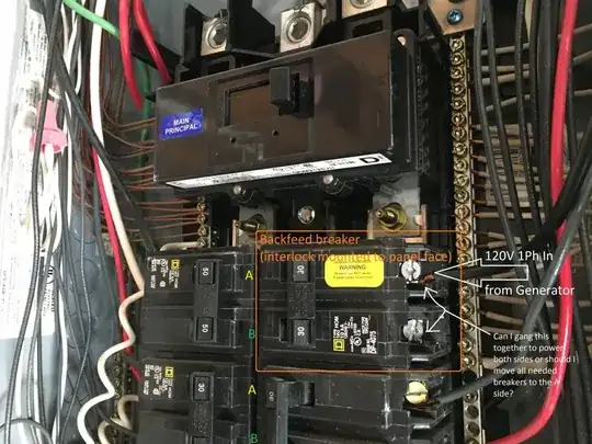 Snapshot inside panel, with lables