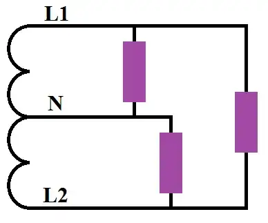 Single split-phase transformer secondary circuit