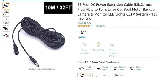 The 12v extension cord