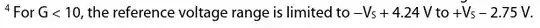 Restriction on reference voltage for G<10