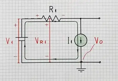 Opposing current source as a load