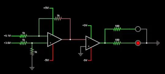 Some idea I had about the LED logic using diff op-amp and a comparator