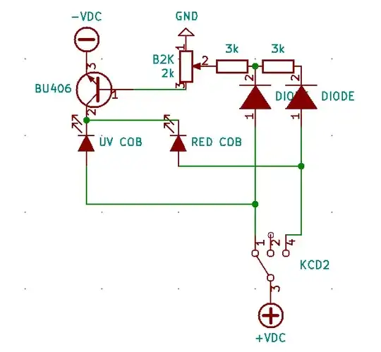 current adjustment circuit with dual LEDs