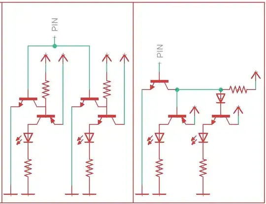 Left: 2 inverters, Right: single inverter and diode