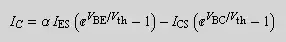 ic expressed as a function of vbe and vcb