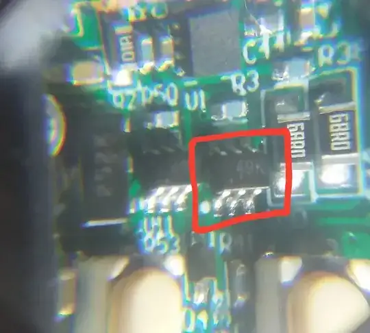 PCB photo with SOT-563 device marked