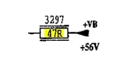 crop from schematic supplied in the question, showing the unknown resistor symbol