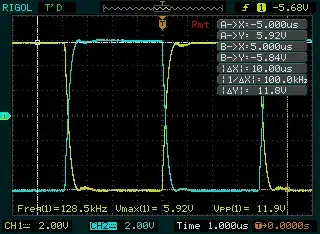 Snubbed ringing on gates with C2 and C3, while solenoid was not powered. Sharing common ground.