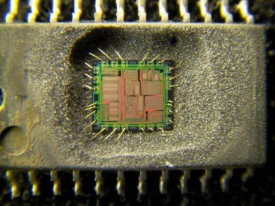 SOIC package with die and bond wires exposed