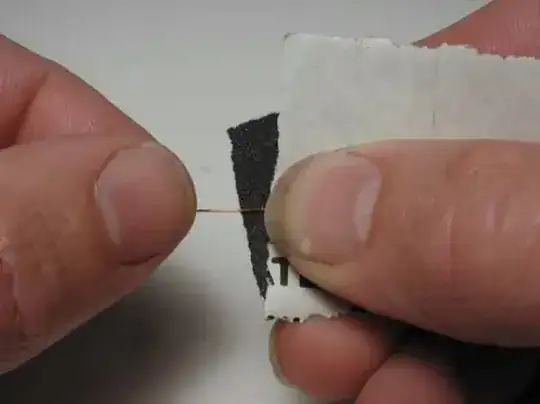 sanding enamelled wire