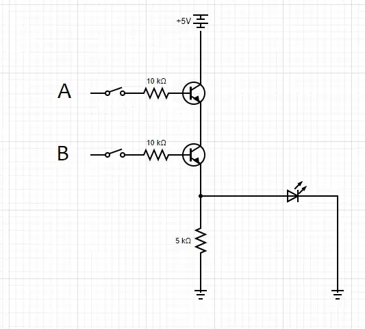 better and gate with transistors