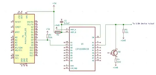 Arduino to eMMC simplified schematic