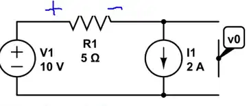 everything depends on the current passing and also how we define the current(flowing of the electrons or holes)