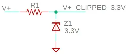 3.3V Zener Clipping Schematic