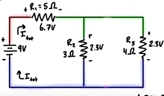 Example circuit with parallel resistor
