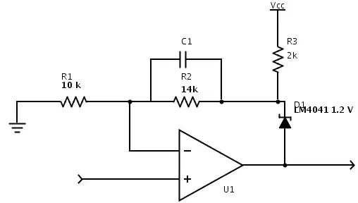 offset gain-of-2.4 op-amp circuit