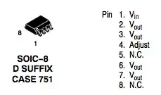 LM317 SO8 pinout