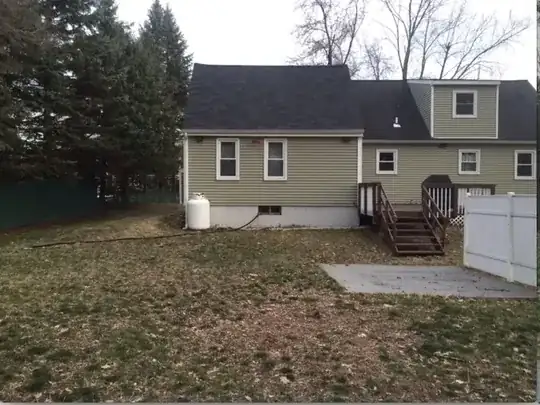 Looking at the house from near the rocks visible in the first picture