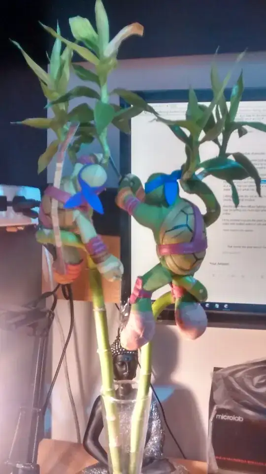 See yellow leaves to the left, but the stalk is green