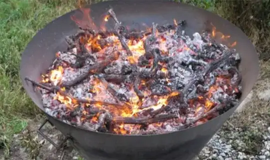 Kon-Tiki Biochar Kiln in action