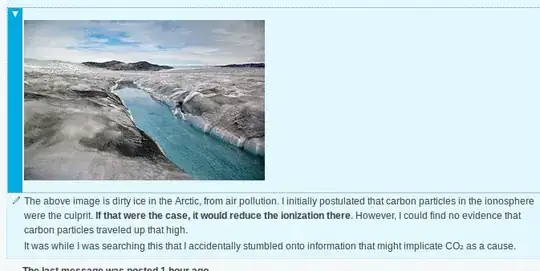 Dirty ice in the arctic and comment