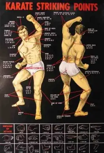 Poster showing strike points with suggested attack modality