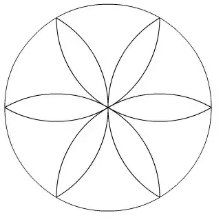 flower shape made of 7 similar circles
