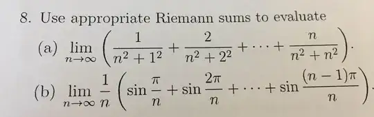 Riemann sum to evaluate limits question