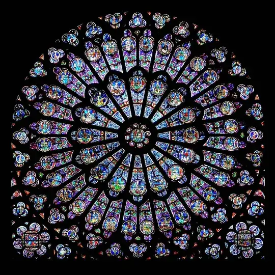 Rosace du bras nord du transept de la cathédrale Notre-Dame de Paris