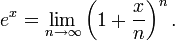 $e^x$