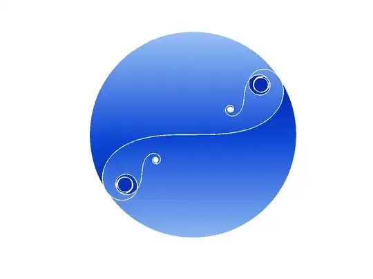 A yin-yang construct with a $6^{th}$-order polynomial spiral.