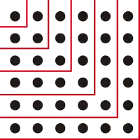 square divided into odd numbers