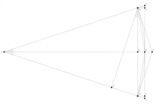 Using two parabolic segments and a triangle to bound a circular sector.
