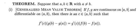 Generalized Mean Value Theorem