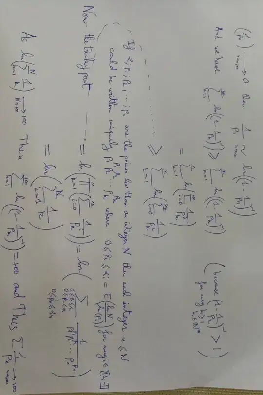 reciprocal of primes serie diverges